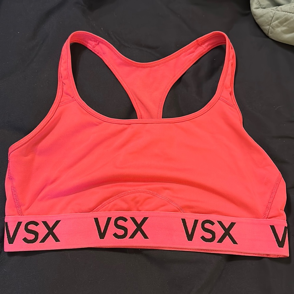 VSX Sport unlined sports bra. Pink. Large. Like new. Smoke free.